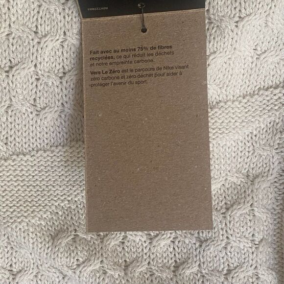Nike Men's Life Cable Knit Turtleneck Sweater Light Bone FB7770-072 Size Small - Picture 14 of 16